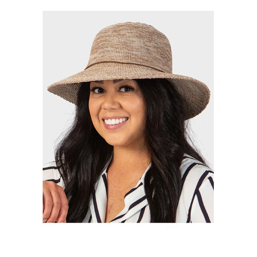 RIGON | Juanita Ladies Capeline Hat - Mixed Camel