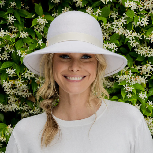 RIGON | Katrina Ladies Cloche Hat - Ivory