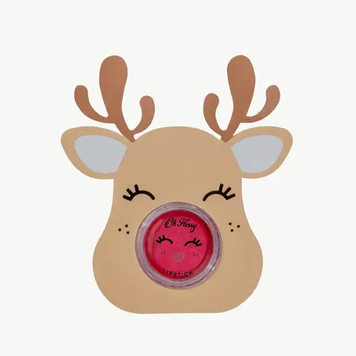 Oh Flossy Lipstick Christmas Stocking Stuffer - RUDOLPH - BLUE EARS