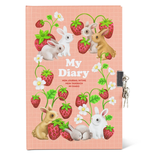 TIGER TRIBE | Lockable Diary - Berry Bunny