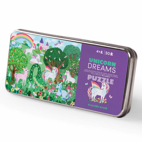 CROCODILE CREEK| 50-Piece Tin Puzzle - Unicorn Dreams