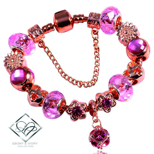 MARY T DESIGN | Premium Rose Gold Charm Bracelet