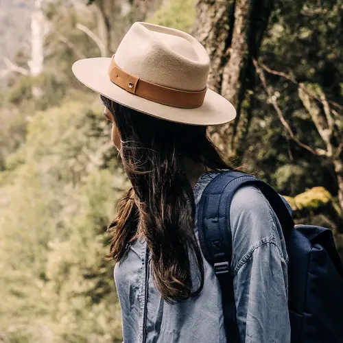 KOORINGAL | Cara Ladies Wide Brim Fedora - Nude