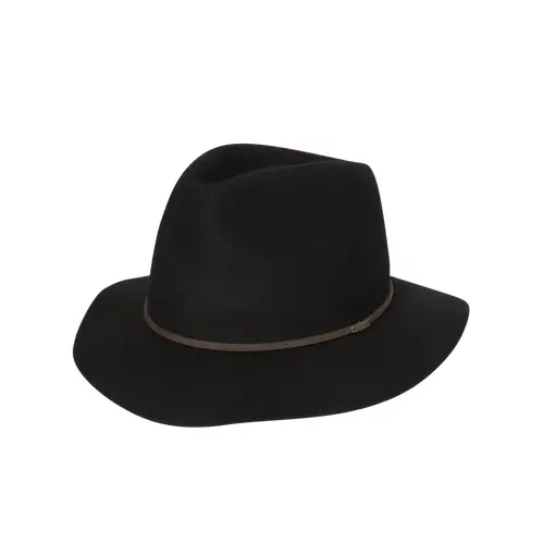 KOORINGAL | Rajah Mens Mid Brim Fedora - Black