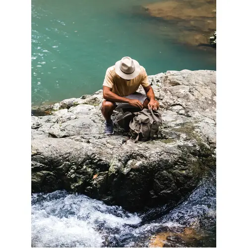 KOORINGAL | Rajah Mens Mid Brim Fedora - Natural Marle