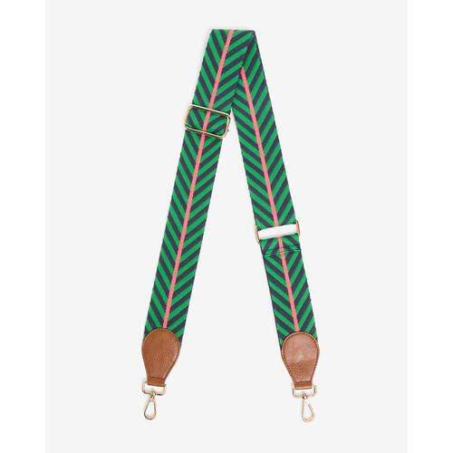 ELMS + KING I Accent Strap - Tan P. (Green/Navy Chevon)