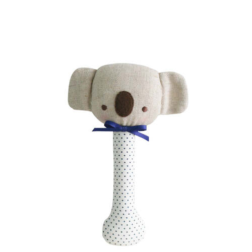 ALIMROSE | Baby Koala Stick Rattle Navy Spot