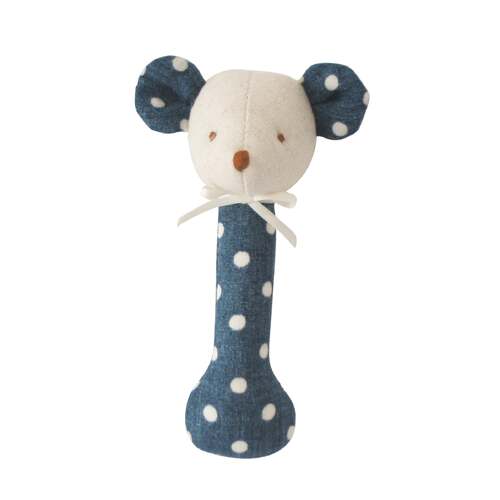 ALIMROSE | Mouse Stick Rattle Ocean Blue