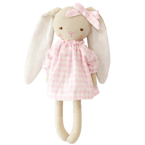 ALIMROSE | Pixie Bunny 29cm Pink Gingham