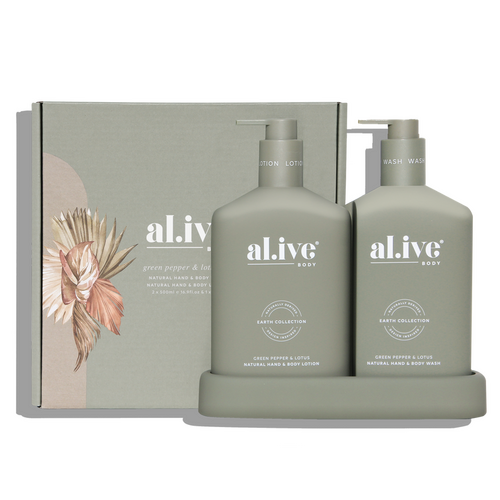 AL.IVE BODY | Wash & Lotion duo  [Green Pepper & Lotus]