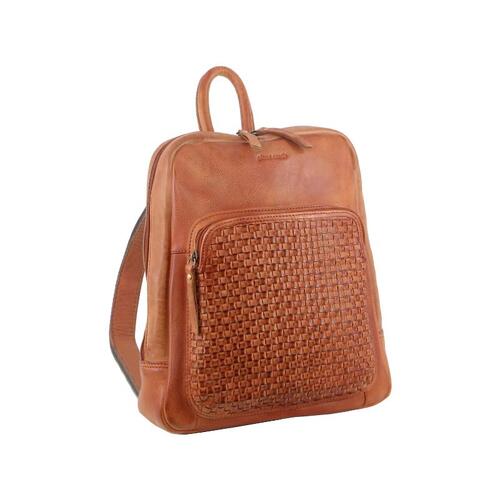 PIERRE CARDIN | Woven Leather Backpack