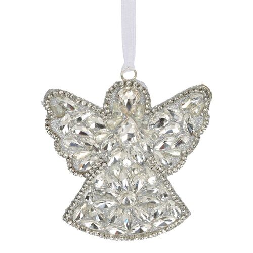 FLORABELLE LIVING | Bedazzle Angel Tree Decoration Silver