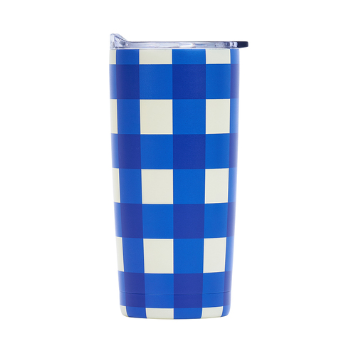 Smoothie Tumbler - Double Walled Stainless Steel [Colour: Cobalt Check]